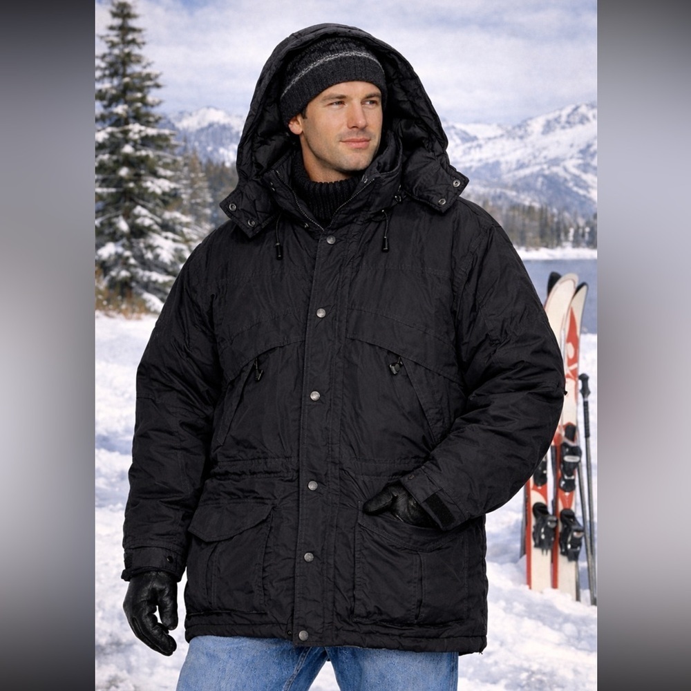 Vintage 1999 Timberland Down Parka Jacket Men’s Small Black Hooded
